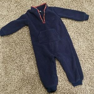Toddler navy blue fleece Bodysuit